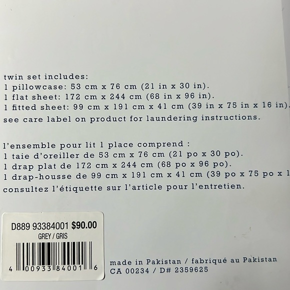 Brand New Kode Twin Size Sheet Set - Picture 3 of 3